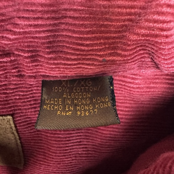 Vtg 80s St. John's Bay Men's Pinwheel Corduroy Button Down XL Long Sleeve Preppy - Picture 3 of 6